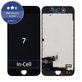 Kijelző In-Cell iPhone 7, Black, Érintőüveg kerettel, FixPremium