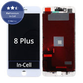 Kijelző In-Cell iPhone 8 Plus, White, Érintőüveg kerettel, FixPremium