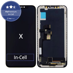 Apple iPhone X - LCD Kijelző + Érintőüveg + Keret In-Cell FixPremium