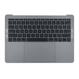 Apple MacBook Pro 13" A1708 (Late 2016 - Mid 2017) - Felső Keret Billentyűzet + Billentyűzet US + Mikrofon + Trackpad + Hangszórók (Space Gray)