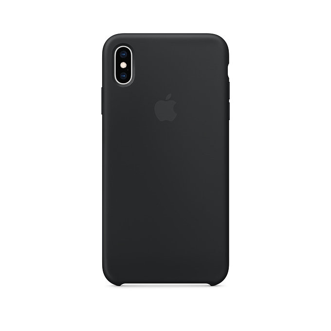 Apple - Szilikon tok iPhone XS Max, (fekete)