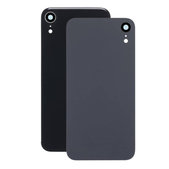 Apple iPhone XR - Hátsó ház üveg + Hátlapi Kameralencse Üveg (Black)