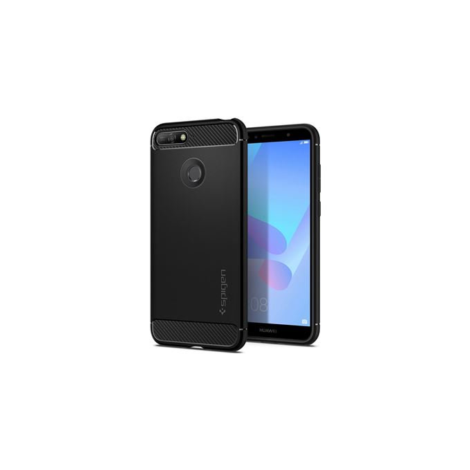 Spigen - Masszív páncél tok a Huawei Y6 2018-hoz, fekete