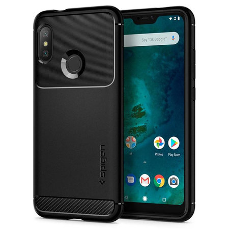 Spigen - Masszív páncél tok a Xiaomi Mi A2 Lite / Redmi 6 Pro készülékhez, fekete