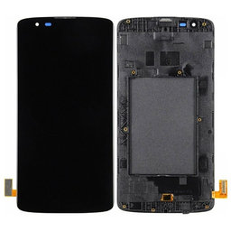 LG K8 K350N - LCD Kijelző + Érintőüveg + Keret (Black) TFT