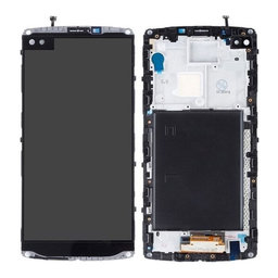LG V10 H960A - LCD Kijelző + Érintőüveg + Keret (Fekete)