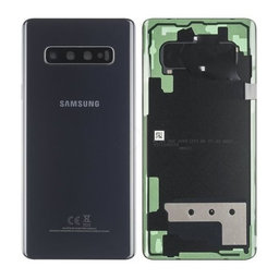 Samsung Galaxy S10 Plus G975F - Akkumulátor Fedőlap (Prism Black) - GH82-18406A Genuine Service Pack