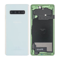 Samsung Galaxy S10 G973F - Akkumulátor Fedőlap (Prism White) - GH82-18378F Genuine Service Pack