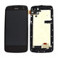 HTC Desire 500 - LCD Kijelző + Érintőüveg + Keret (Fekete) - 80H01613-00