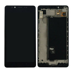 Microsoft Lumia 950/950 LTE - LCD Kijelző + Érintőüveg + Keret (Black) TFT