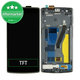 OnePlus One - LCD Kijelző + Érintőüveg + Keret (Black) TFT