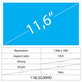 11.6 LCD Slim Fényes 30 pin HD