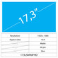 17.3 LCD Slim Matt 40 pin FHD