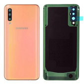 Samsung Galaxy A50 A505F - Akkumulátor Fedőlap (Korall) - GH82-19229D Genuine Service Pack