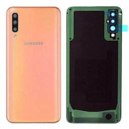 Samsung Galaxy A50 A505F - Akkumulátor Fedőlap (Korall) - GH82-19229D Genuine Service Pack