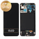 Samsung Galaxy A50 A505F - LCD Kijelző + Érintőüveg + Keret (Black) - GH82-19204A, GH82-19713A, GH82-19714A, GH82-19289A Genuine Service Pack