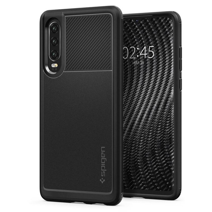 Spigen - Masszív páncél tok Huawei P30-hez, fekete