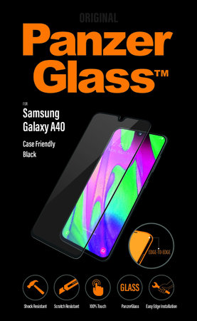 PanzerGlass - Edzett Üveg Case Friendly - Samsung Galaxy A40, black
