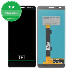 Nokia 3.1 - LCD Kijelző + Érintőüveg (Black) TFT