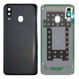 Samsung Galaxy A40 A405F - Akkumulátor Fedőlap (Black) - GH82-19406A Genuine Service Pack