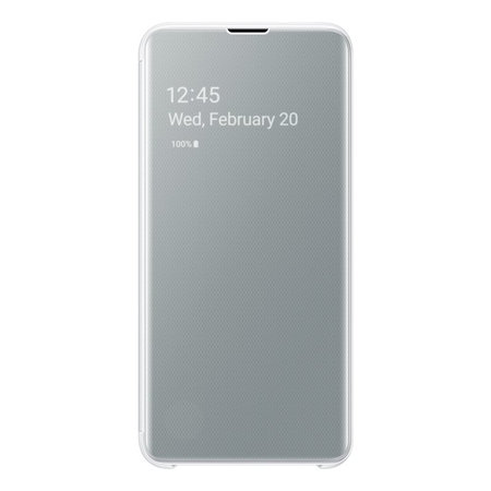 Samsung - oldalra nyíló tok, Clear View pre Samsung Galaxy S10e készülékhez, fehér