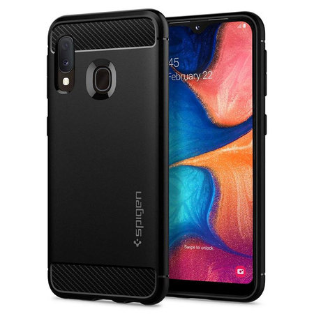 Spigen - Masszív páncél tok Samsung Galaxy A20e készülékhez, fekete