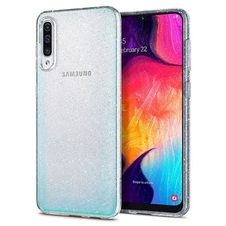 Spigen - folyékony kristályos tok Samsung Galaxy A50-hez, átlátszó