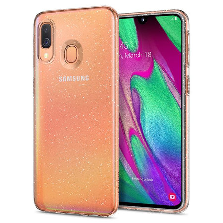 Spigen - folyékony kristályos tok Samsung Galaxy A40-hez, átlátszó