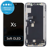 Kijelző Soft OLED iPhone XS, Érintőüveg kerettel, FixPremium