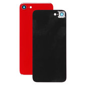 Apple iPhone 8 - Hátsó Ház Üveg + Hátlapi Kameralencse Üveg (Red)