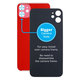 Apple iPhone 11 - Hátsó Ház Üveg Nagyobb Kamera Nyílással (Red)