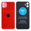 Apple iPhone 11 - Hátsó Ház Üveg Nagyobb Kamera Nyílással (Red)