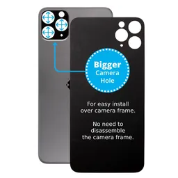 Apple iPhone 11 Pro - Hátsó Ház Üveg Nagyobb Kamera Nyílással (Space Gray)