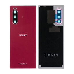 Sony Xperia 5 - Akkumulátor Fedőlap (Red) - 1319-9454 Genuine Service Pack