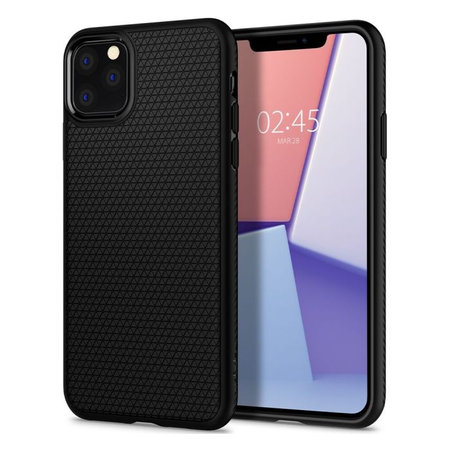 Spigen - Folyékony légzsák iPhone 11 Pro Max készülékhez, fekete