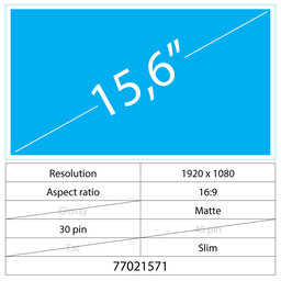 Asus TUF FX505GM-BQ 15.6 LCD NanoEdge Matte 30 pin Full HD No brackets