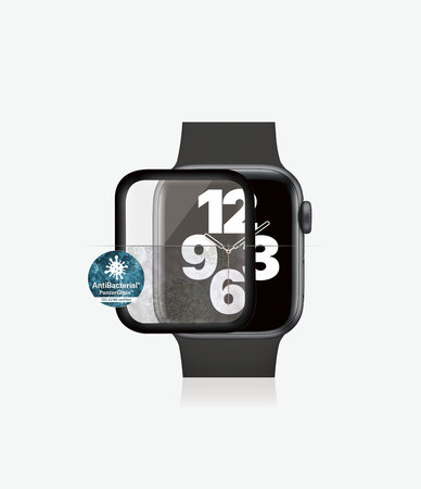 PanzerGlass - Edzett üveg Full Silicone - Apple Watch Series 4, 5, 6, SE (1st gen) és SE (2nd gen) 40mm, fekete