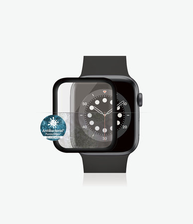 PanzerGlass - Edzett üveg Full Silicone - Apple Watch Series 4, 5, 6, SE (1st gen) és SE (2nd gen) 44mm, fekete