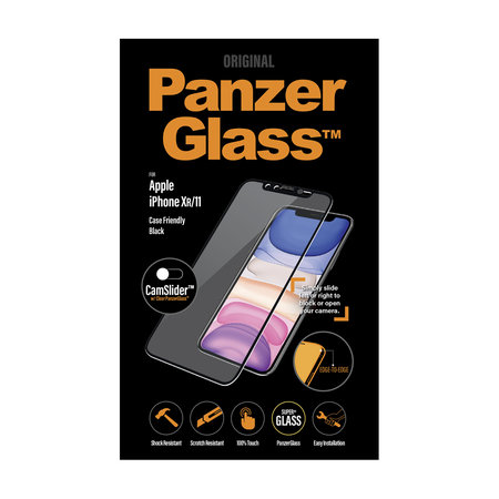 PanzerGlass - Edzett Üveg Case Friendly CamSlider - iPhone XR és 11, black