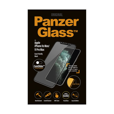 PanzerGlass - Edzett Üveg Case Friendly CamSlider - iPhone XS Max és 11 Pro Max, black