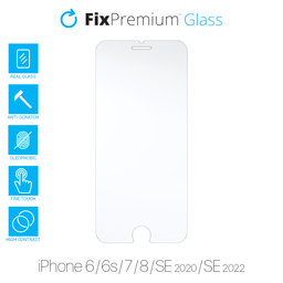FixPremium Glass - Edzett üveg - iPhone 6, 6s, 7, 8, SE 2020 és SE 2022