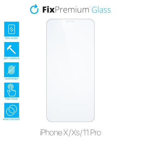 FixPremium Glass - Edzett üveg - iPhone X, XS és 11 Pro