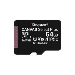 Kingston - MicroSDXC Memóriakártya Canvas Select Plus 64 GB + SD Adapter
