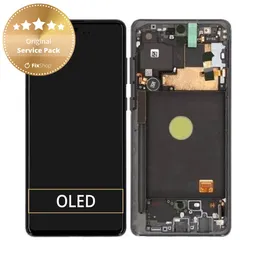 Samsung Galaxy Note 10 Lite N770F - LCD Kijelző + Érintőüveg + Keret (Aura Black) - GH82-22055A, GH82-22192A, GH82-22193A, GH82-22194A Genuine Service Pack
