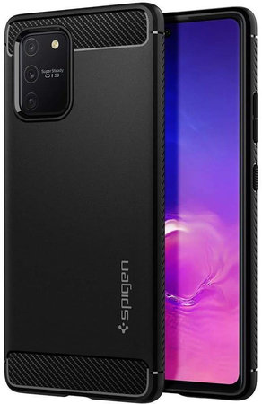 Spigen - Masszív páncél tok Samsung Galaxy S10 Lite készülékhez, fekete