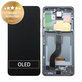 Samsung Galaxy S20 G980F - LCD Kijelző + Érintőüveg + Keret (Cosmic Gray) - GH82-22131A, GH82-22123A, GH82-31433A, GH82-31432A Genuine Service Pack