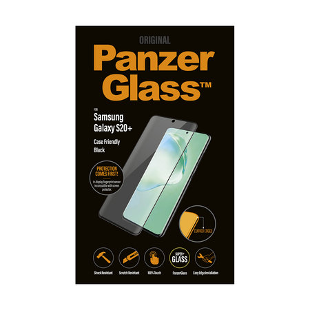 PanzerGlass - edzett üvegtok, barátságos a Samsung Galaxy S20 + készülékhez, fekete
