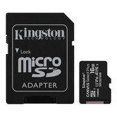 Kingston - microSDXC vászonreagáló memóriakártya, 128 GB, SD adapter