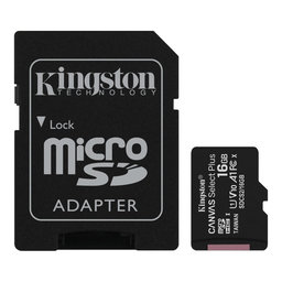 Kingston - microSDXC vászonreagáló memóriakártya, 128 GB, SD adapter