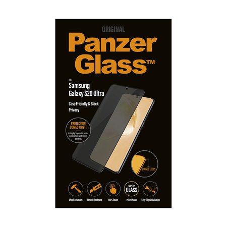 PanzerGlass - Edzett Üveg Privacy Case Friendly - Samsung Galaxy S20 Ultra, black